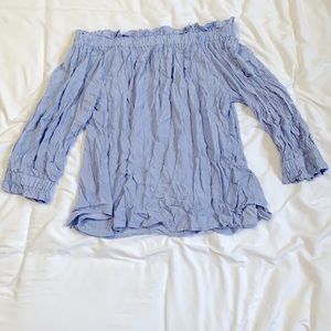 Off the shoulder striped top